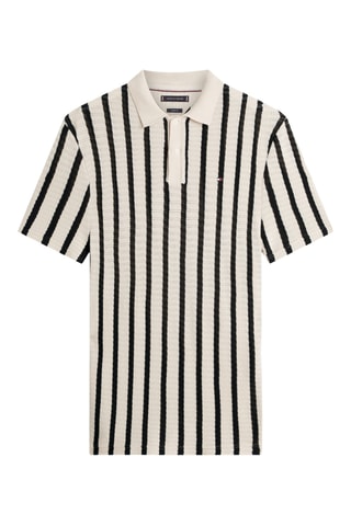 Polo relaxed - Noir et écru