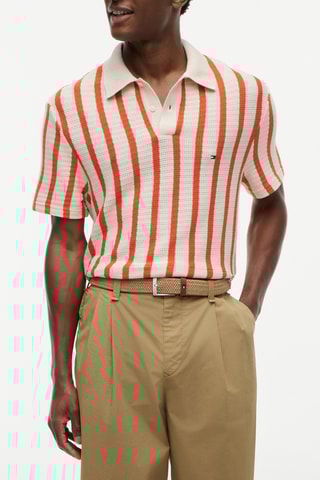 Polo relaxed - Ecru et orange