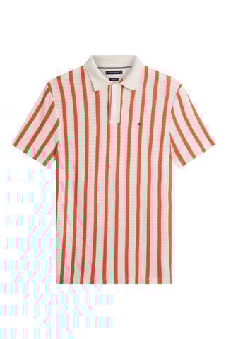 Polo relaxed - Ecru et orange