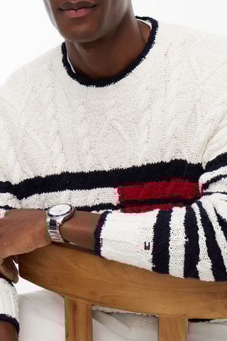 Pull - Blanc et bleu marine