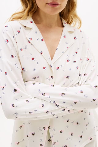 Camisa de pijama em algodão biológico - Cru