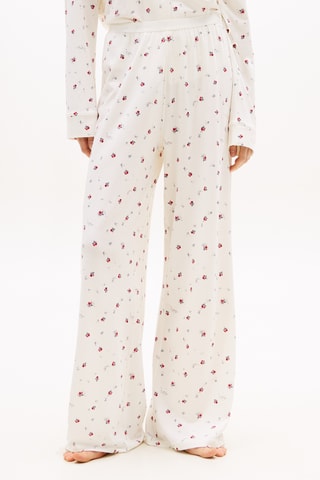 Calças de pijama em algodão biológico - Cru