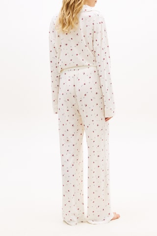 Calças de pijama em algodão biológico - Cru