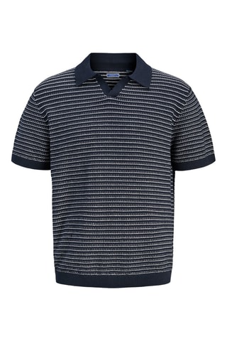 Pull relaxed en coton biologique - Bleu marine