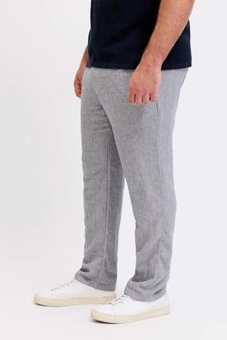 Pantalon loose en lin - Indigo chiné 