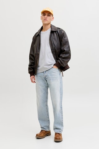 Jean  loose taille haute - Bleu clair