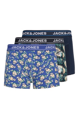 3 boxers en coton biologique - Bleu