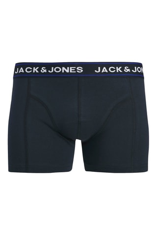 5 boxers en coton biologique - Bleu marine et rouge