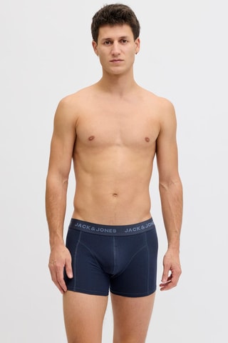 7 boxers en coton biologique - Noir et bleu