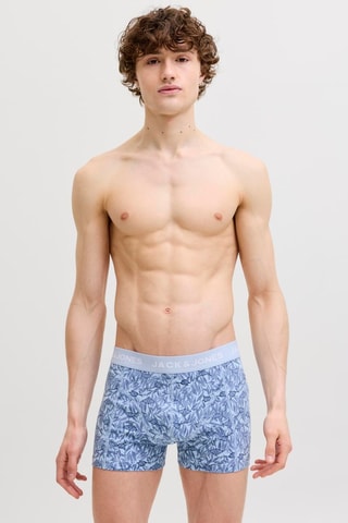3 boxers en coton biologique - Bleu et vert