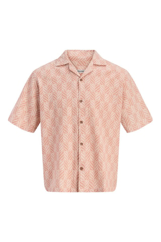 Chemise relaxed - Marron et blanc 