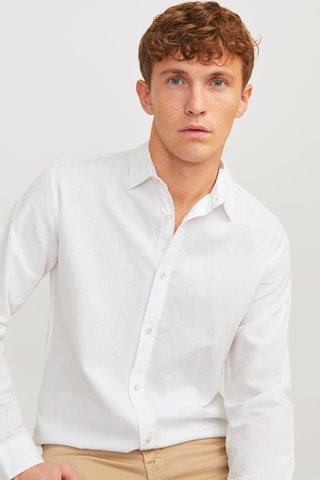 Chemise regular en lin - Blanc