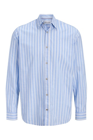 Chemise regular - Ciel et écru