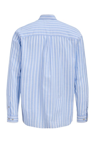 Chemise regular - Ciel et écru