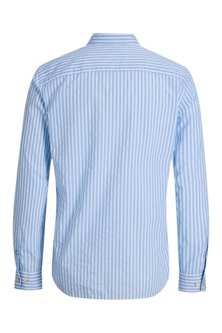 Chemise slim en coton biologique - Bleu