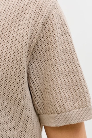 Polo regular en coton biologique - Marron clair