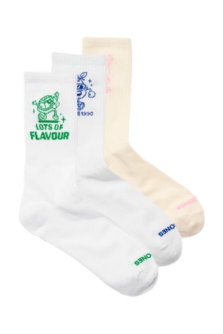3 paires de chaussettes - Blanc et ivoire