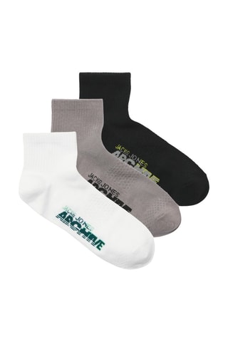 3 paires de chaussettes - Blanc, gris et noir