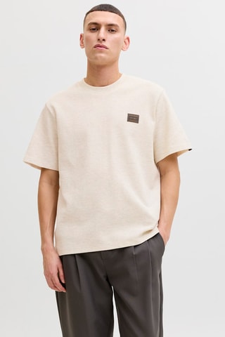 T-shirt relaxed en coton biologique - Blanc cassé