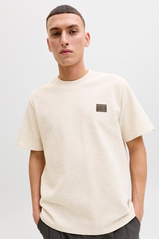 T-shirt relaxed en coton biologique - Blanc cassé
