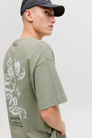 T-shirt loose - Kaki et noir