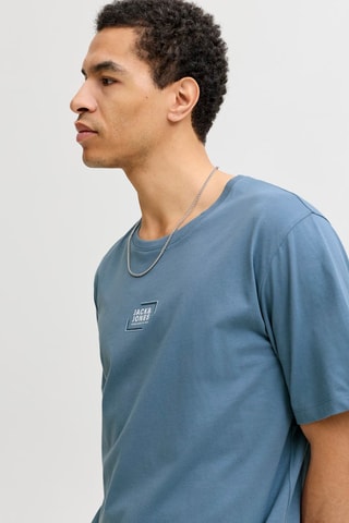 T-shirt regular en coton biologique - Bleu