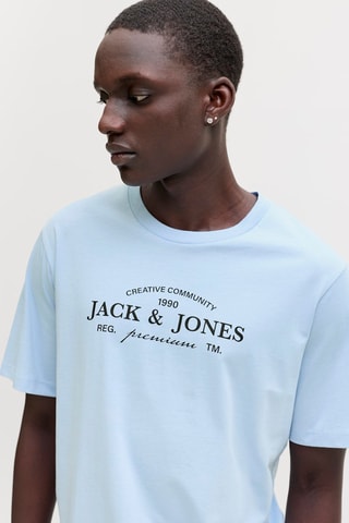 T-shirt regular en coton biologique - Bleu clair
