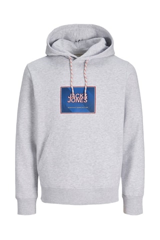Sweat regular en coton biologique - Gris clair chiné