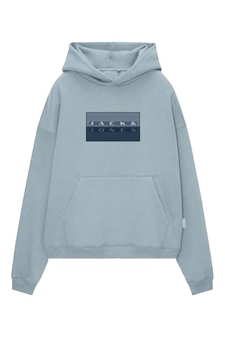 Sweat relaxed à capuche - Bleu clair