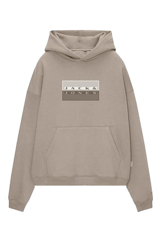 Sweat relaxed à capuche - Beige
