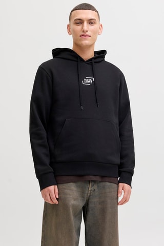 Sweat regular en coton biologique - Noir
