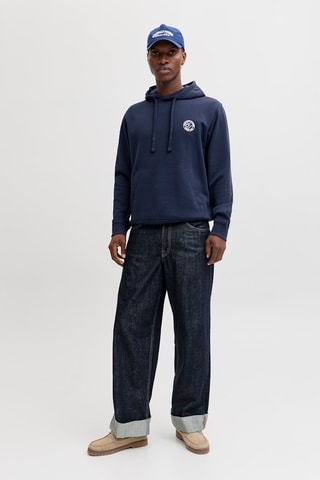 Sweat relaxed en coton biologique - Bleu marine