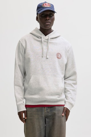 Sweat relaxed en coton biologique - Gris clair chiné