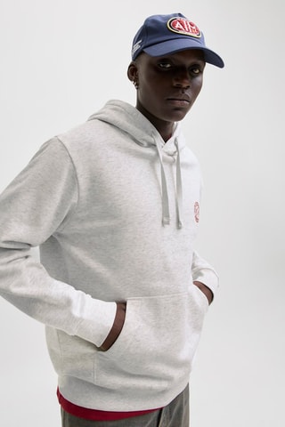 Sweat relaxed en coton biologique - Gris clair chiné