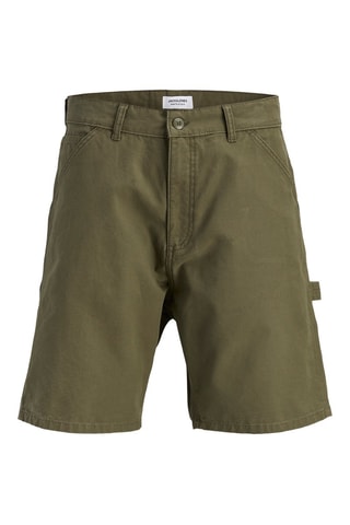Short loose en coton biologique - Kaki