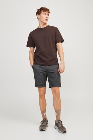 Bermuda regular en coton biologique - Anthracite