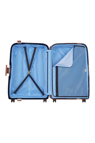 Valise grand volume Moncey (L) - 76 cm - Bleu et marron