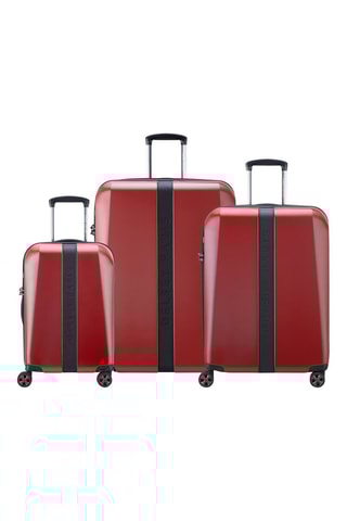 Set de 3 valises extensibles Promenade Hard 2.0 (S/M/L) - 55/66/76 cm - Rouge
