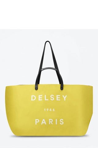 Cabas Croisière en cuir - Jaune