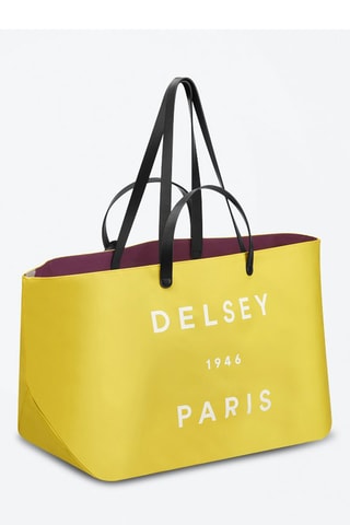 Cabas Croisière en cuir - Jaune