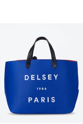 Cabas Croisière en cuir - Bleu