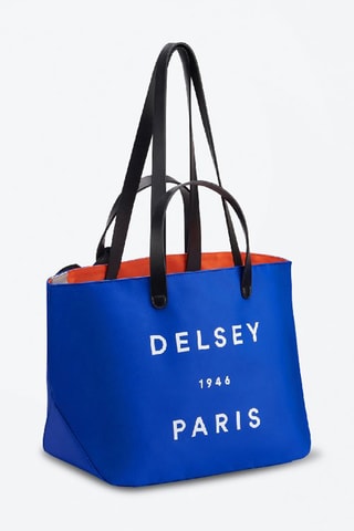 Cabas Croisière en cuir - Bleu