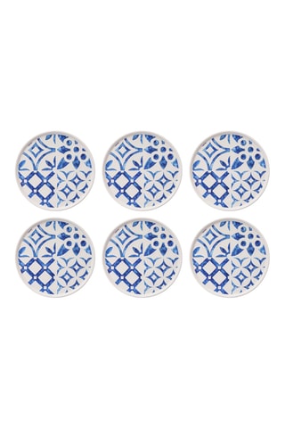 6 assiettes à dessert en porcelaine Blue Pattern - 19,3 cm