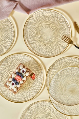 6 assiettes à dessert - 21 cm