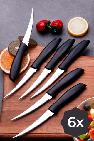 6 couteaux en acier inoxydable