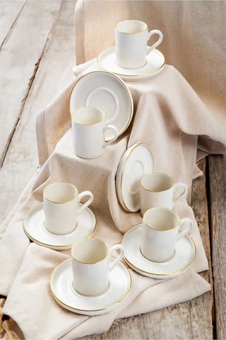 Service à café en porcelaine - 12 pièces