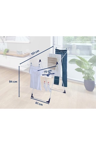 Etendoir à linge sur pieds Classic 200 Flex en acier inoxydable - 20 m d'étendage