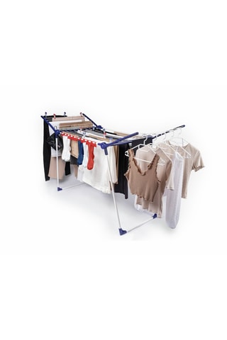 Etendoir à linge sur pieds Pegasus 200 en acier inoxydable - 20 m d'étendage