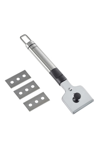 Racloir pour plaque de cuisson en acier inoxydable