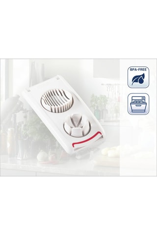 Coupe-œufs en acier inoxydable et plastique sans BPA